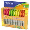 Westcott 13141 Kids Scissors, 5-Inch Pointed, Assorted, 12/Pack