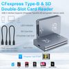 CFexpress Type B Card Reader SD Card Reader Cfexpress Type B USB 3.2 Gen 2 10 Gbit/s Memory Card Reader Thunderbolt CF express Reader Aluminum CFexpress Adapter Support Android/Windows/Mac OS/Linux