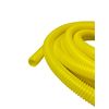 PE Yellow Corrugated Conduit Flexi Pipe Tube Split 15mm - 5m