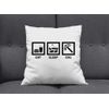 Eat Sleep Dig - Cushion/Pillow (with Insert) - 41 x 41cm (16)" - White - One Size
