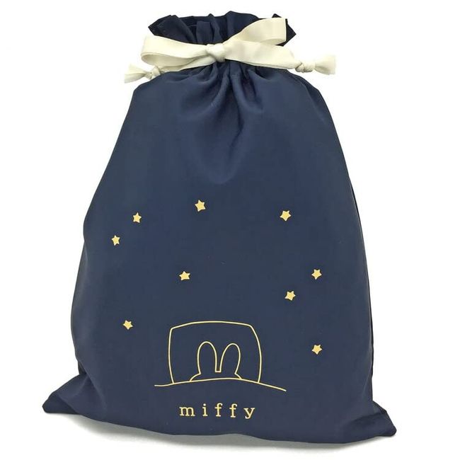 Marimo Craft DBM-963 miffy Nighttime Series Drawstring Navy, W 6.7 x H 7.9 inches (17 x 20 cm)