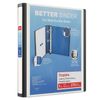 1" STAPLES Better View Binder with D-Rings, White