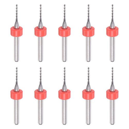 uxcell Micro PCB Drill Bit Set 3.175mm Shank 0.95mm Solid Tungsten Carbide CNC Engraved Printed Circuit Board Drill Bit Rotary Tools 10pcs