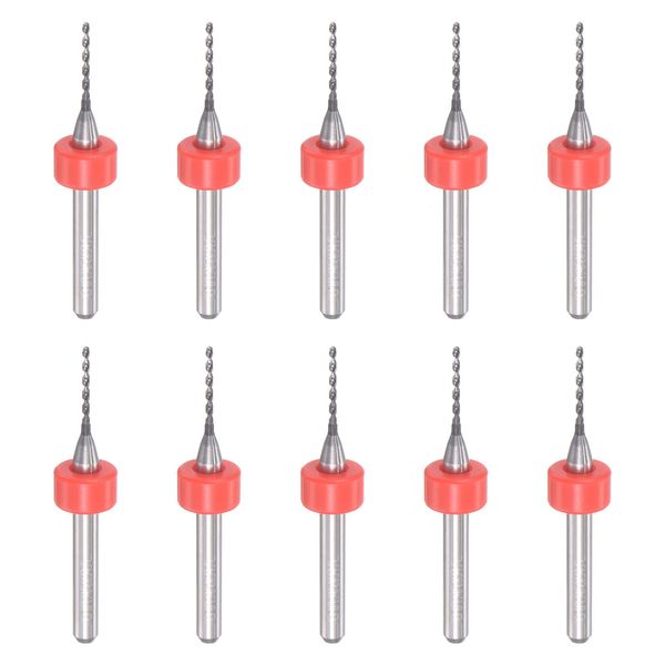 uxcell Micro PCB Drill Bit Set 3.175mm Shank 0.95mm Solid Tungsten Carbide CNC Engraved Printed Circuit Board Drill Bit Rotary Tools 10pcs