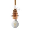 creative cables Double ferrule metal E14 lamp holder kit for lampshade - Conical, Copper