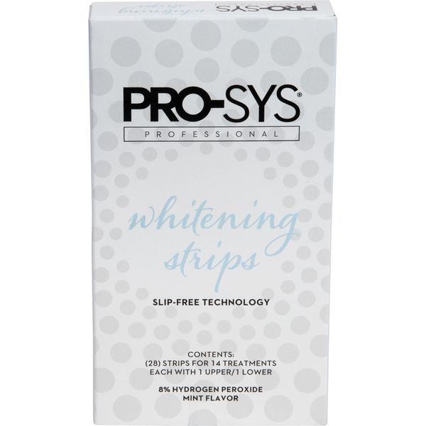 PRO-SYS Whitening Strips Kit, Sensitive Teeth Whitening Tray, Stain Remover, Teeth Whitener, 28 Strips