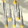 7pc Set Bernard Dental Elevator Luxating Spade Shaped Tip Concave Handle-ArTLaB