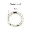 MUCHENG Pack of 10 O-Ring Round Spring Gate Carabiner Sna Cli Trigger Spring Key Ring Buckle Spring Coil