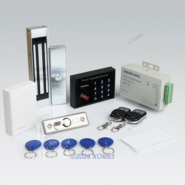 Remote Controlled RFID Door Access Control System +180kg Magnetic Lock+ Doorbell