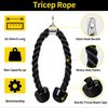 WNOEY Triceps Pull Down Attachment, Cable Machine Accessories for Home Gym (V Handle + Row Handle + Rotating Bar + Tricep Rope + Ankle Straps)