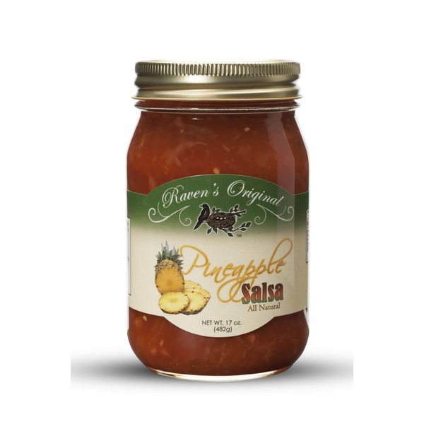 Raven's Original Gourmet Salsa - All Natural - 17 Ounce Jar (Pineapple)