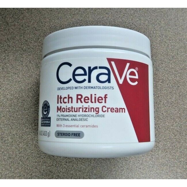 CeraVe Itch Relief Moisturizing Cream 3 Essential Ceramides 16 oz. Exp. 02/2025^