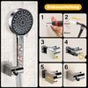 YEAUPE Shower Head Holder, Chrome ABS Plastic, Silver, Wall Mount, Compatible with Most Shower Hoses