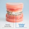 OrthoDots CLEAR (24 Count) - Moisture Activated, Silicone Dental Wax Alternative for Pain Caused by Braces. OrthoDots Stick Better & Stay on Longer than Orthodontic Wax (24 Count Clear)