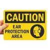 SmartSign "Caution - Ear Protection Area" Label | 7" x 10" Laminated Vinyl