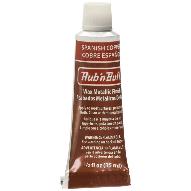 AMACO 76368H Rub 'n Buff Wax Metallic Finish, Spanish Copper, 0.5-Fluid Ounce