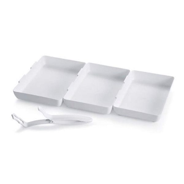 Pampered Chef Coating Trays (Set of 3) Plus Tool for Dipping