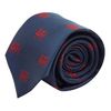 King & Priory Navy Blue Embroidered Welsh Dragon Tie