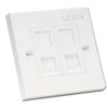 LINDY CAT5e Single Wall Plate with 2 x RJ-45 Shuttered Socket Unshielded