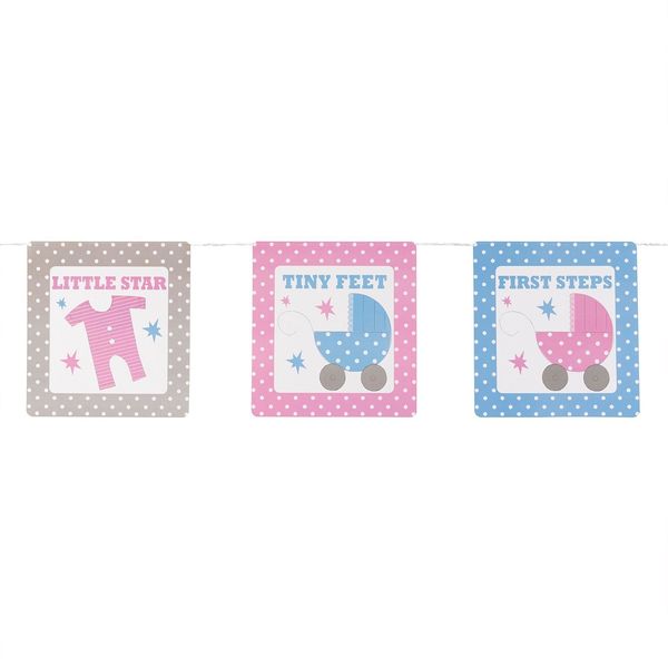Tiny Feet Party Paper Bunting