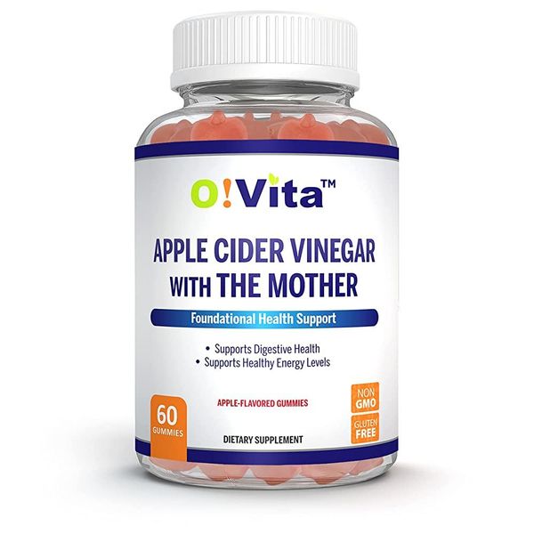 OVITA Apple Cider Vinegar Gummies with Mother Gluten-Free Vegan Formagranate Made with Beetroot and Vitamin B12 For Energy - 60 GMO Apple Flavors Up to 2 Months Supply Hot Item