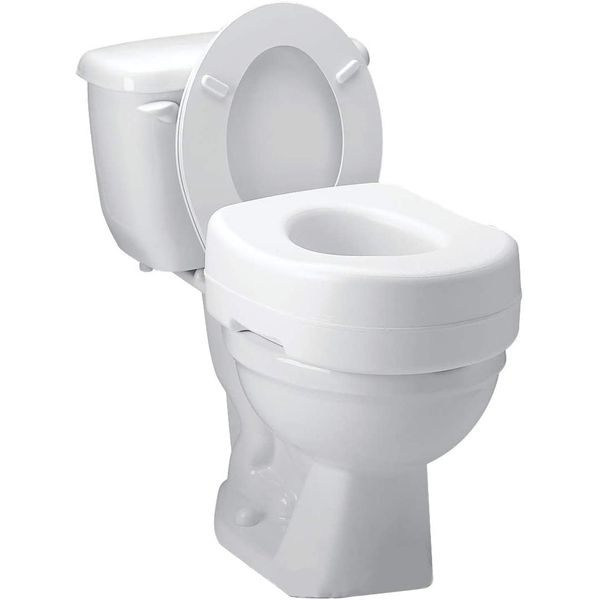 Toilet Seat Riser Slip Resistant Portable Universal Elongated Elevated Handicap