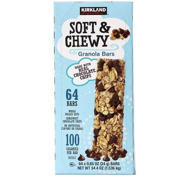 Kirkland Signature Soft & Chewy Granola Bars, 0.85 oz, 64-count Healthy Snacks