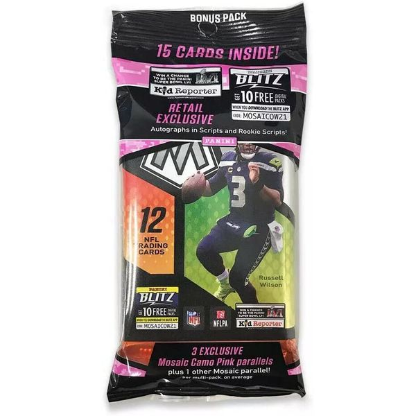 2021 Panini Mosaic Football Cello Fat Pack - 15 Trading Cards per Pack - Fantastic Rook Class