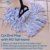 Cut End Finish Mop | 1.25" Universal Headband Maximum Absorption Finishing Mop, 