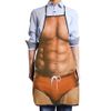 VIPbuy Set of 2 Pcs Novelty Aprons with 3D Muscle Man & Bikini Woman Funny Kitchen Aprons Waterproof Sexy Pinny Apron Adjustable Cooking Aprons for Couples BBQ Gifts