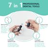 KOHEEL Dental Tools with Metal Case, 8 Count Teeth Cleaning Tools Set, Remove Plaque, Oral Care Hygiene Kit & Toothpicks Pocket Set, Reusable Dental Floss Picks Kit, Tooth Picker