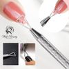 Triangle Cuticle Pusher Metal Scraper & UV Gel Nail Polish Remover Tool By Wishbeauty - Nail Polish Cleaner Tool - Stainless Steel Manicure Sticks for Removing Gel Nail Polish Peeler Art Remover