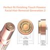 Replacement Heads for Flawless Hair Remover, Gen 2 Replacement Blades for Finishing Touch Facial Hair Removal for Women, Painless Razor Head for Face with Gurelax Flannel Bag