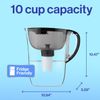 ™ Large 10 Cup Pitcher -  plus Filter, Everyday, Black