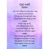 Get Well Soon Verse Greeting Card