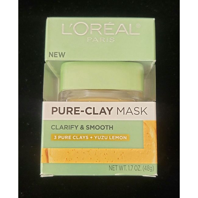 L'oreal Paris- Pure-Clay Mask Clarify & Smooth, 3 Pure Clays+ Yuzu Lemon