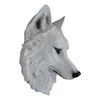 Large Ghost Albino Snow White Wolf Head Wall Decor Plaque 16"H Direwolf Figure