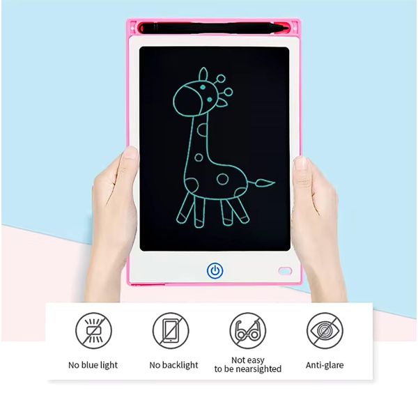 Generic Electronic Digital Graphics Cartoon 10 Inch Children Writing Tablet Notepad Doodle Pads Kids LCD Writing Tablet (Pink), Small standard