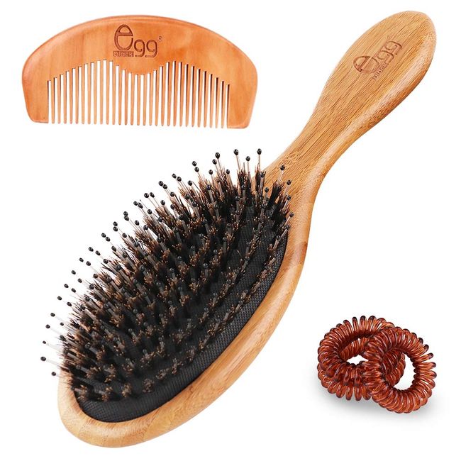 Hair Brush, Boar Bristle Hair Brushes for Women Kids Thick Curly