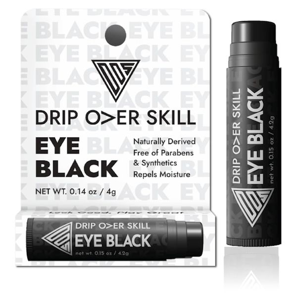 Drip Over Skill Eye Black Stick, Made in the USA with Natural Ingredients, Skin Safe Eyeblack, Eye Black Baseball Drip, Softball Gear, Lacrosse, Football, Sports Eye Black Baseball Accessories, 1 Pack