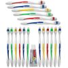 Variety Savings 100 Toothbrushes Bulk Wholesale Quantity Standard Size, Dental Care Toiletries, Medium Soft Bristles, Individually Wrapped, Homeless Care, Disposable Use, Hotels, Travel