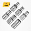sourcing map 6pcs E-Torx Socket 1/4" Drive E4-E10 External Torx Deep Socket CR-V 6 Point Spline Socket Star Female Bit Socket for Auto Repairs Home Maintenance DIY Hand-Making 1" Length