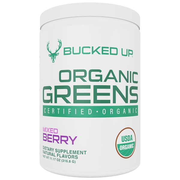 Greens Superfood Powder Mixed Berry | 8 Most Essential Mixed Greens | Certified 100% Organic | Chlorella, Spinach, Kale, Spirulina, Alfalfa, Broccoli, Wheat Grass, & Barley Grass | 30 SERV | 11.17 OZ