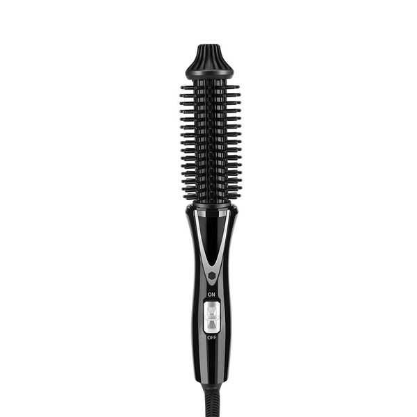 Curling Iron Foldable, Ceramic Tourmaline Anion Hair Brush Curling Iron Hair Styling Tools with Anti scald Handle for All Hair Types (US Plug 110‑240V)