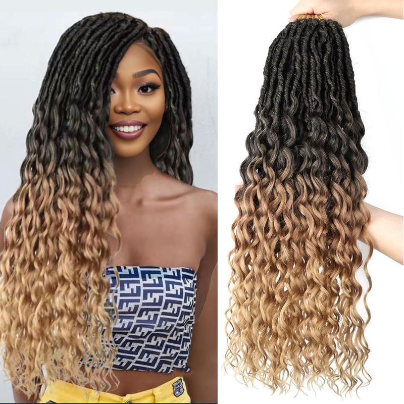 24 Inch Faux Locs Crochet Hair - 8 Packs Soft Goddess Locs Crochet ...
