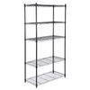 5-Tier Storage Shelf Rack Wire Unit Shelves for Home Office Kitchen Black