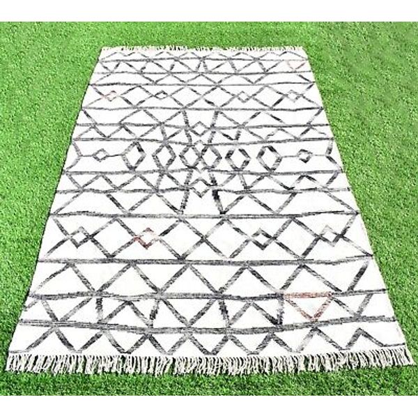 5X8 Ft. Runner Indoor/Outdoor Mat Turkish Dhurrie Woven Rug Traditional Door mat