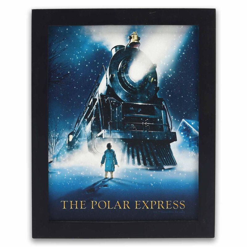 The Polar Express Movie Poster Framed Wood Wall Decor - Iconic Polar ...