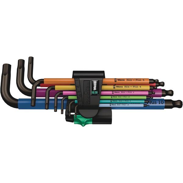 Wera Tools 05073593001 950 SPKL/9 SM N SB Long ARM HEX Key Set, One Size, Multi