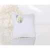 Sky Blue & Cream Flower Ring Cushion